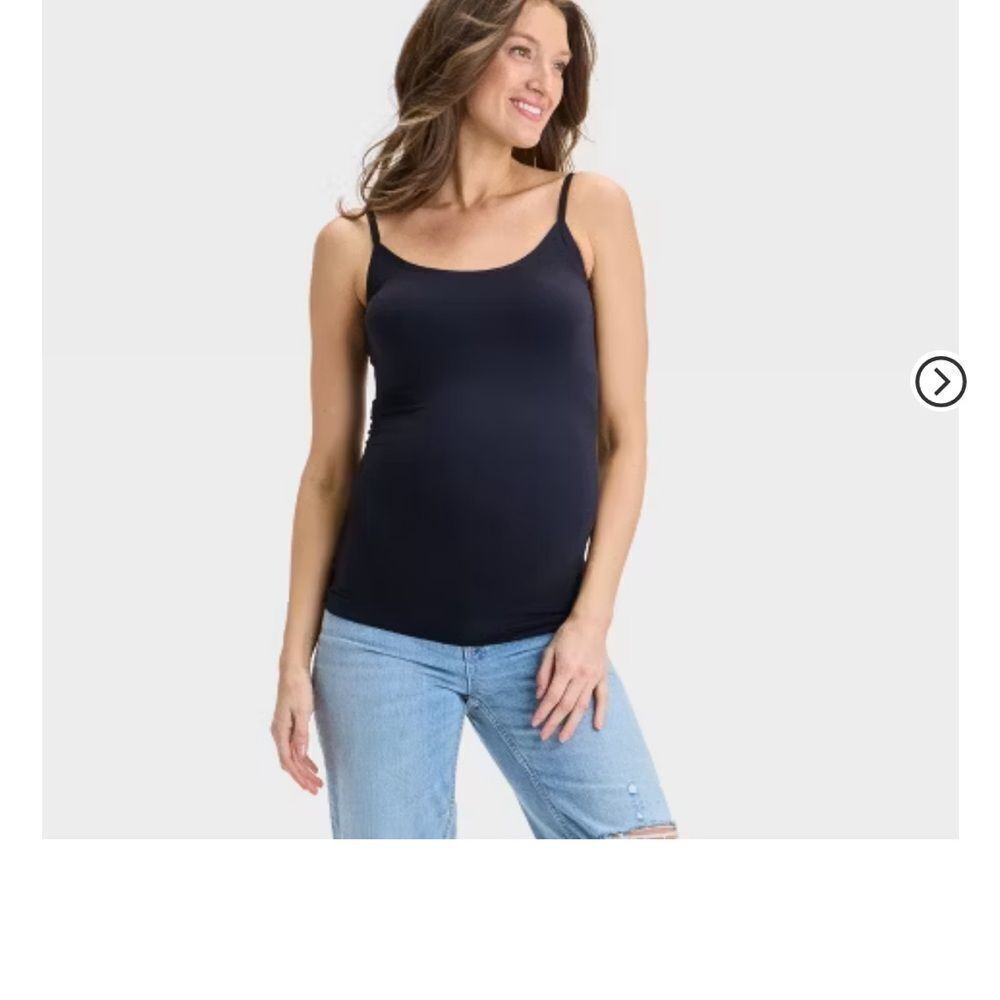 Isabel Maternity by Ingrid & Isabel Fitted Black Camisole size S/M